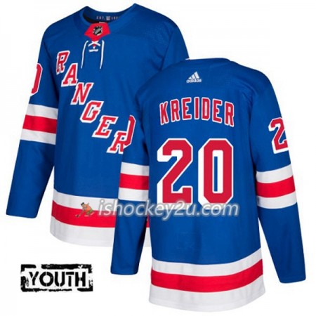 Børn NHL New York Rangers Trøje Chris Kreider 20 Adidas 2017-2018 Blå Authentic Børn NHL New York Rangers Trøje Chris Kreider 20 Adidas 2017-2018 Blå Authentic